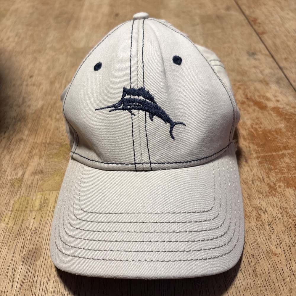 Tommy Bahama Swordfish Baseball Cap Hat Gray Mens One Size